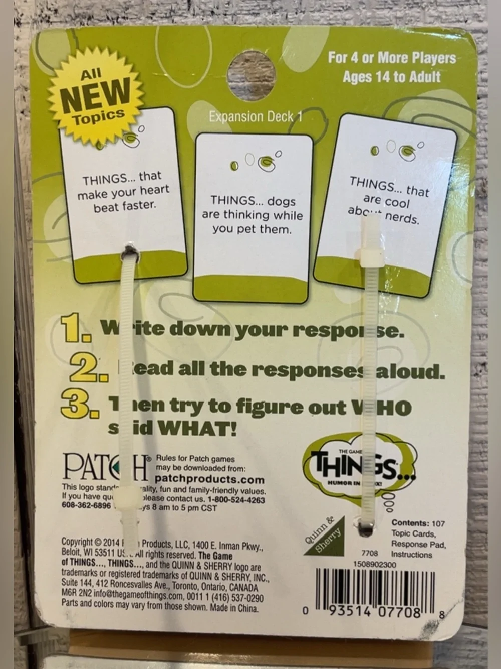 NIP - The Game of THINGS... Card Expansion Pack